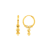 22K Gold Traditional Hoop Earrings